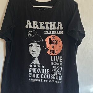 Aretha Franklin Black Graphic Kids T-Shirt